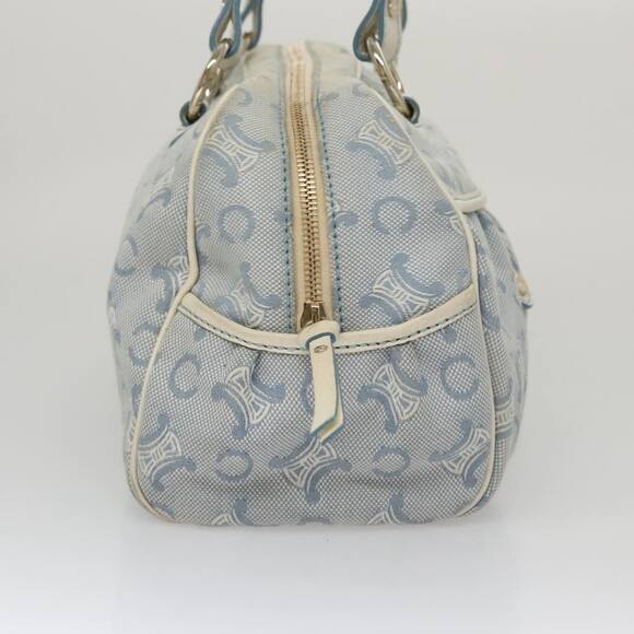 CELINE C Macadam Canvas Hand Bag Light Blue - Picture 6 of 13